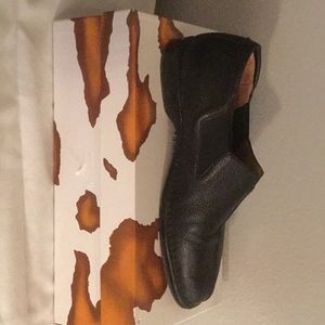 Donald J Pliner Coco Black Buck Skin Shoes